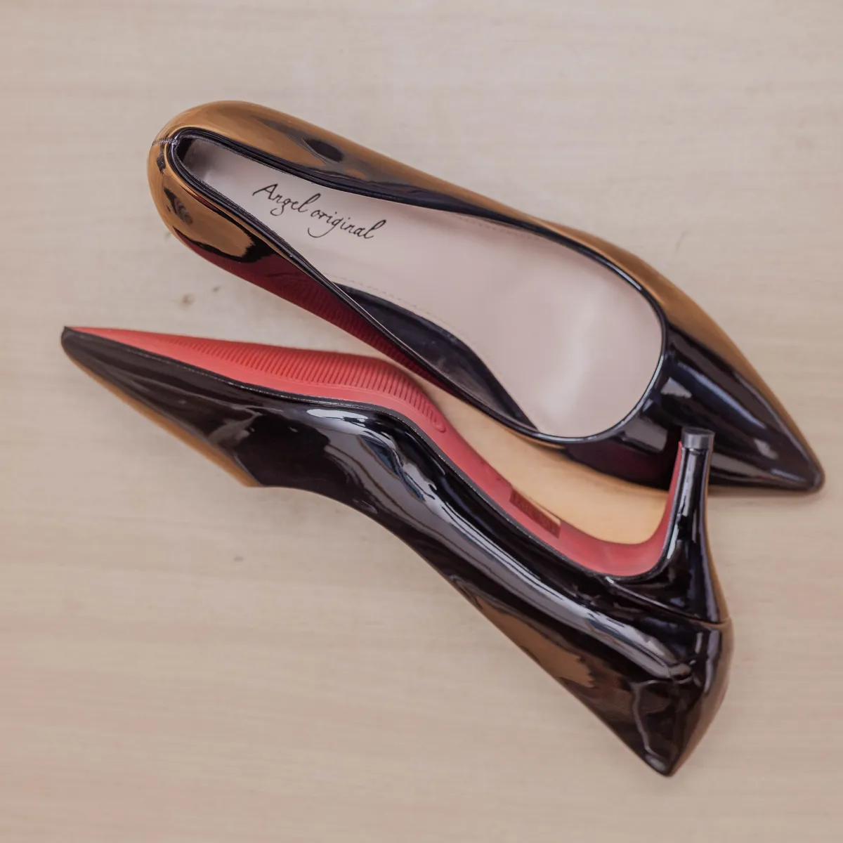 Midnight Black Patent 2 Inch Pencil Heels