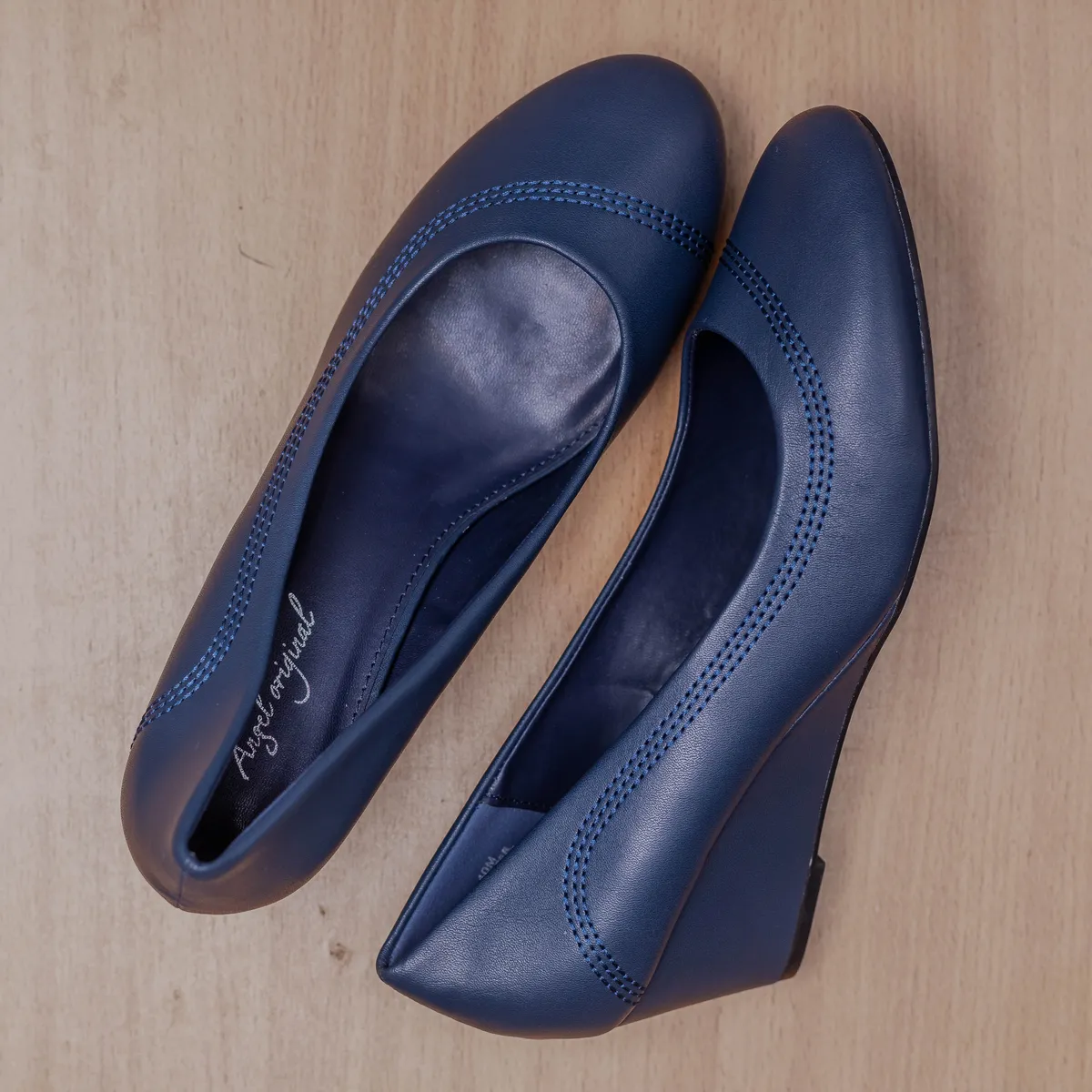 Navy Classic Wedge Pumps